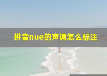 拼音nue的声调怎么标注