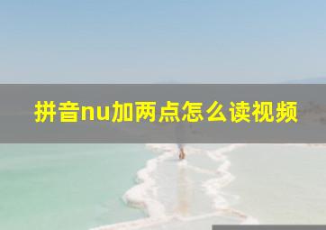 拼音nu加两点怎么读视频