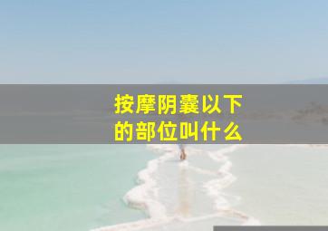 按摩阴囊以下的部位叫什么