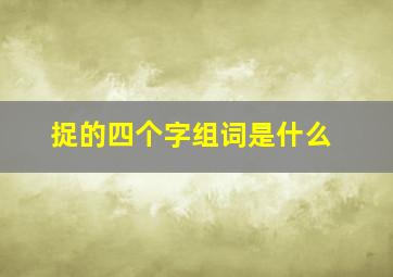 捉的四个字组词是什么