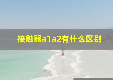 接触器a1a2有什么区别