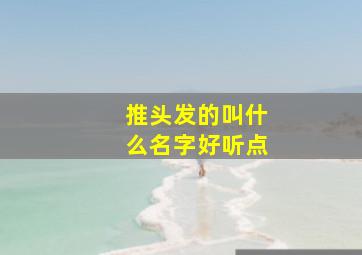 推头发的叫什么名字好听点