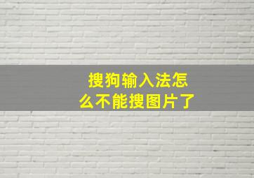 搜狗输入法怎么不能搜图片了