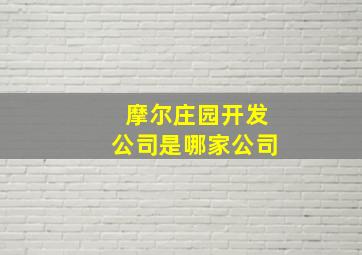 摩尔庄园开发公司是哪家公司