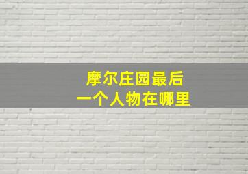 摩尔庄园最后一个人物在哪里