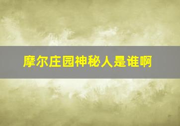 摩尔庄园神秘人是谁啊