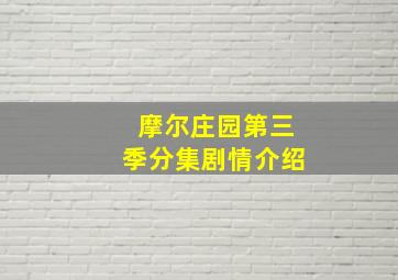 摩尔庄园第三季分集剧情介绍