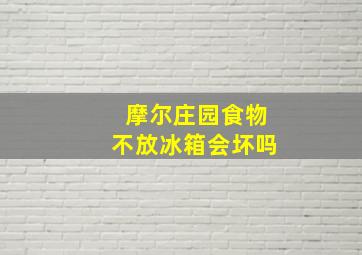 摩尔庄园食物不放冰箱会坏吗