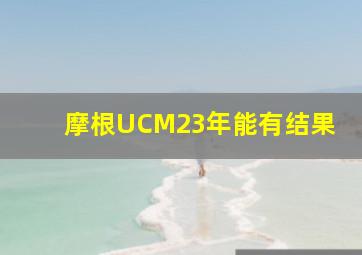 摩根UCM23年能有结果