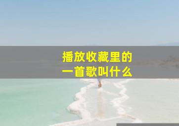 播放收藏里的一首歌叫什么