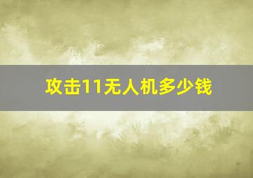 攻击11无人机多少钱