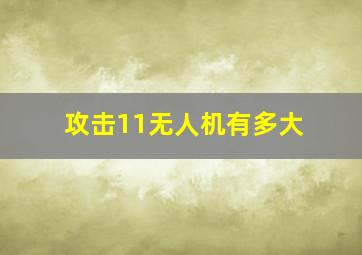 攻击11无人机有多大