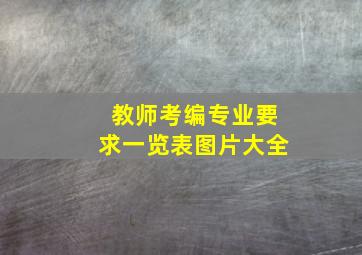 教师考编专业要求一览表图片大全