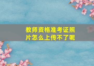 教师资格准考证照片怎么上传不了呢