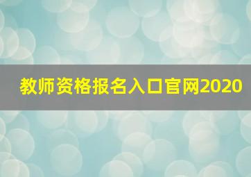 教师资格报名入口官网2020