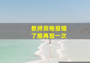 教师资格报错了能再报一次