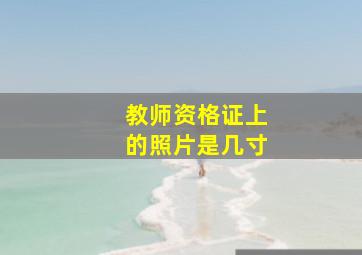 教师资格证上的照片是几寸