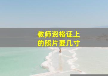 教师资格证上的照片要几寸