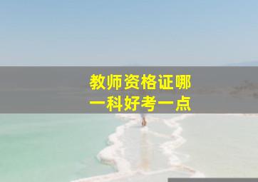 教师资格证哪一科好考一点