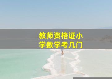 教师资格证小学数学考几门