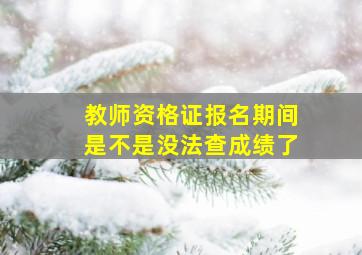 教师资格证报名期间是不是没法查成绩了