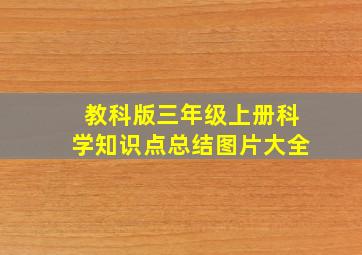 教科版三年级上册科学知识点总结图片大全