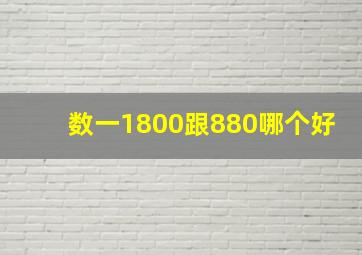 数一1800跟880哪个好