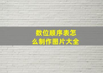 数位顺序表怎么制作图片大全