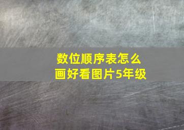 数位顺序表怎么画好看图片5年级