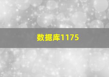 数据库1175