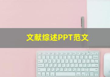 文献综述PPT范文