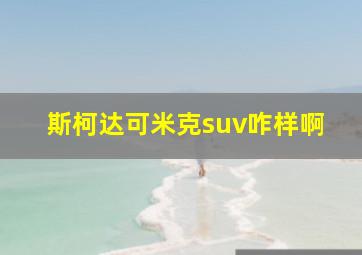 斯柯达可米克suv咋样啊