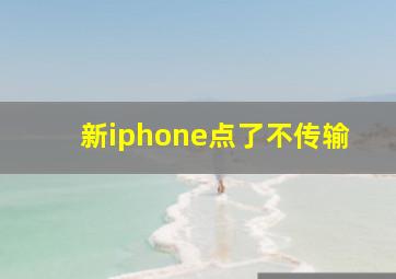 新iphone点了不传输