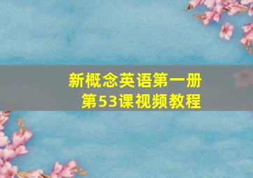 新概念英语第一册第53课视频教程