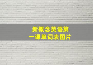 新概念英语第一课单词表图片