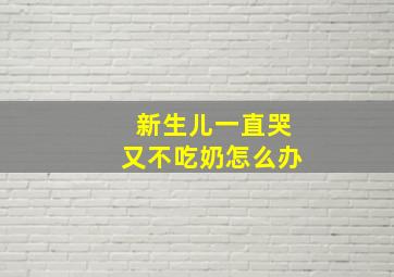 新生儿一直哭又不吃奶怎么办