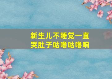 新生儿不睡觉一直哭肚子咕噜咕噜响