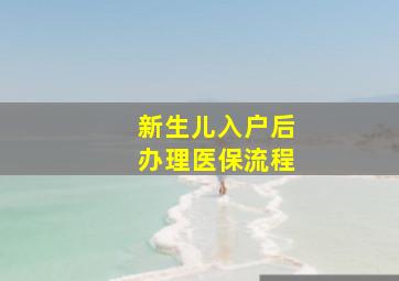 新生儿入户后办理医保流程