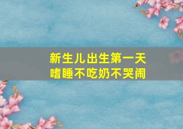 新生儿出生第一天嗜睡不吃奶不哭闹