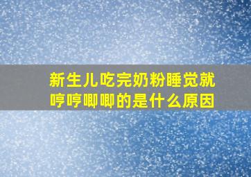 新生儿吃完奶粉睡觉就哼哼唧唧的是什么原因