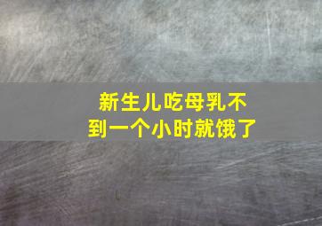 新生儿吃母乳不到一个小时就饿了