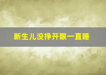 新生儿没挣开眼一直睡