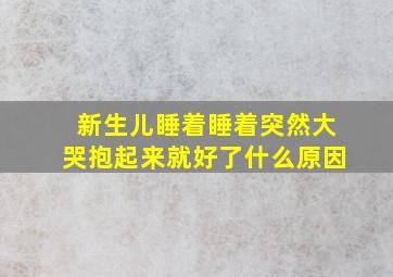 新生儿睡着睡着突然大哭抱起来就好了什么原因