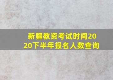 新疆教资考试时间2020下半年报名人数查询