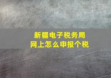 新疆电子税务局网上怎么申报个税