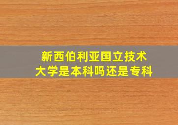 新西伯利亚国立技术大学是本科吗还是专科