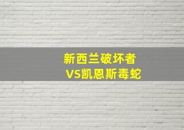 新西兰破坏者VS凯恩斯毒蛇