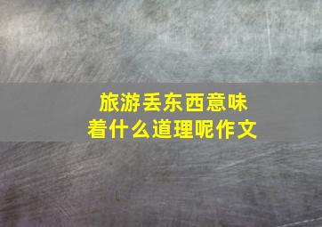 旅游丢东西意味着什么道理呢作文