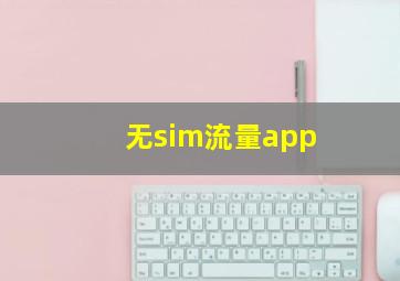 无sim流量app