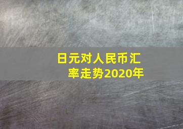 日元对人民币汇率走势2020年